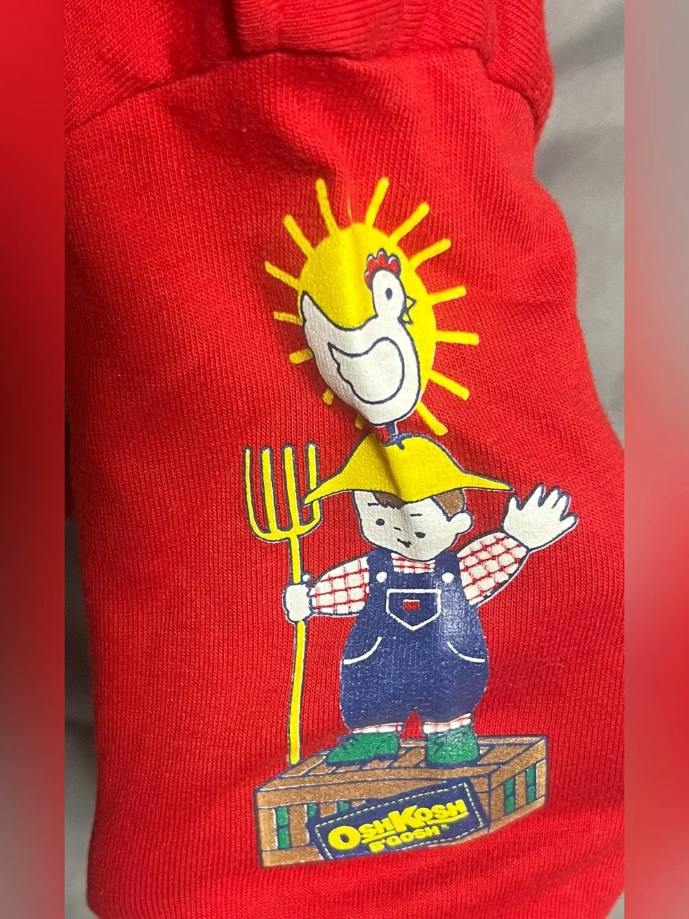 Vintage 90s OshKosh B’Gosh Farm Graphic Polo Shirt Size 3T Made in USA